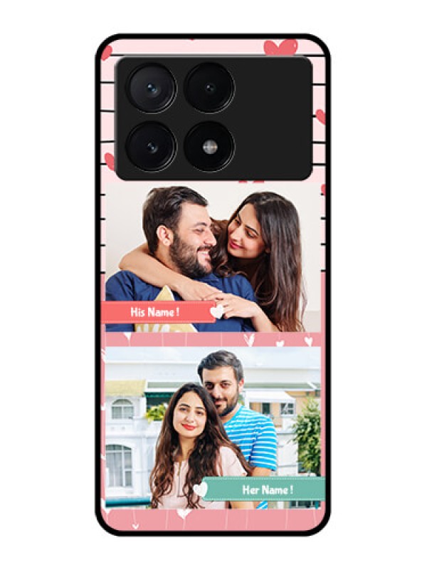 Custom Poco X6 Pro 5G Custom Metal Phone CasePhoto With Heart Design
