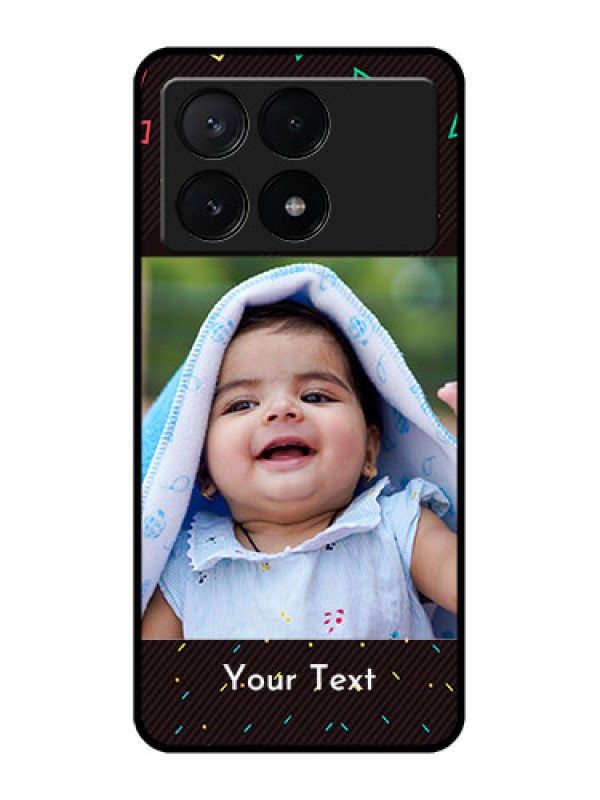 Custom Poco X6 Pro 5G Custom Metal Phone CaseWith Confetti Birthday Design