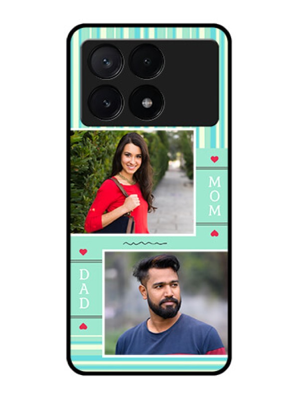 Custom Poco X6 Pro 5G Custom Metal Phone CaseMom and Dad Pic Design