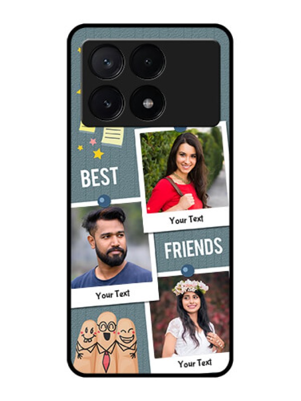 Custom Poco X6 Pro 5G Custom Metal Phone CaseSticky Frames And Friendship Design
