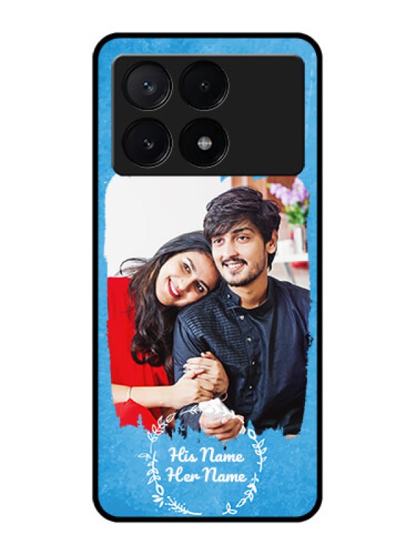 Custom Poco X6 Pro 5G Custom Metal Phone CaseBlue Color Vintage Design