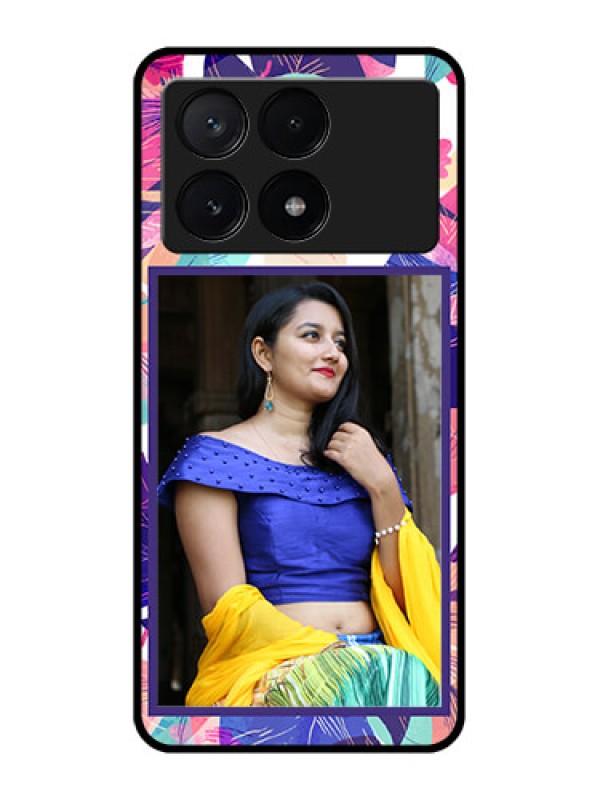 Custom Poco X6 Pro 5G Custom Metal Phone CaseAbstract Floral Design
