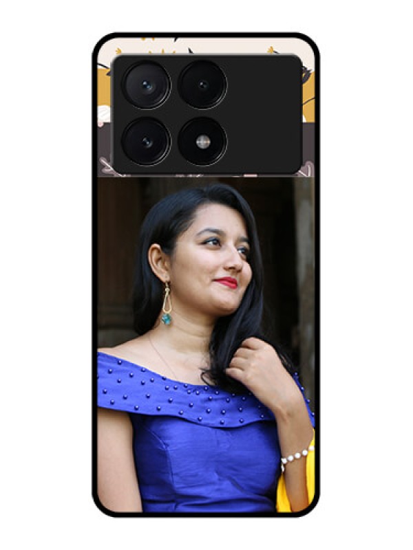 Custom Poco X6 Pro 5G Custom Metal Phone CaseStylish Floral Design