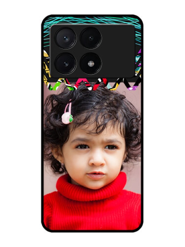 Custom Poco X6 Pro 5G Custom Metal Phone CaseNeon Abstract Design