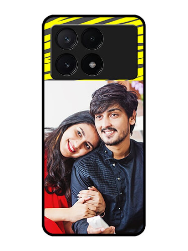 Custom Poco X6 Pro 5G Custom Metal Phone CaseYellow Abstract Design