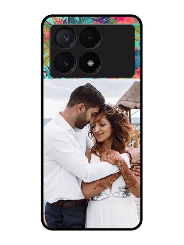 Custom Poco X6 Pro 5G Custom Metal Phone CaseWatercolor Floral Design