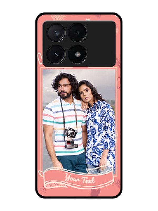 Custom Poco X6 Pro 5G Custom Metal Phone CaseLove Doodle Art Design