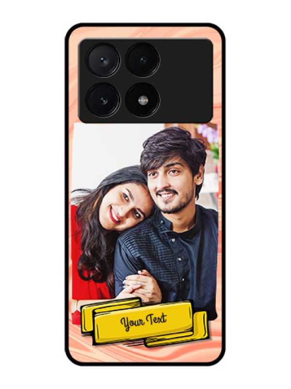 Custom Poco X6 Pro 5G Custom Metal Phone CaseMarble Texture Design