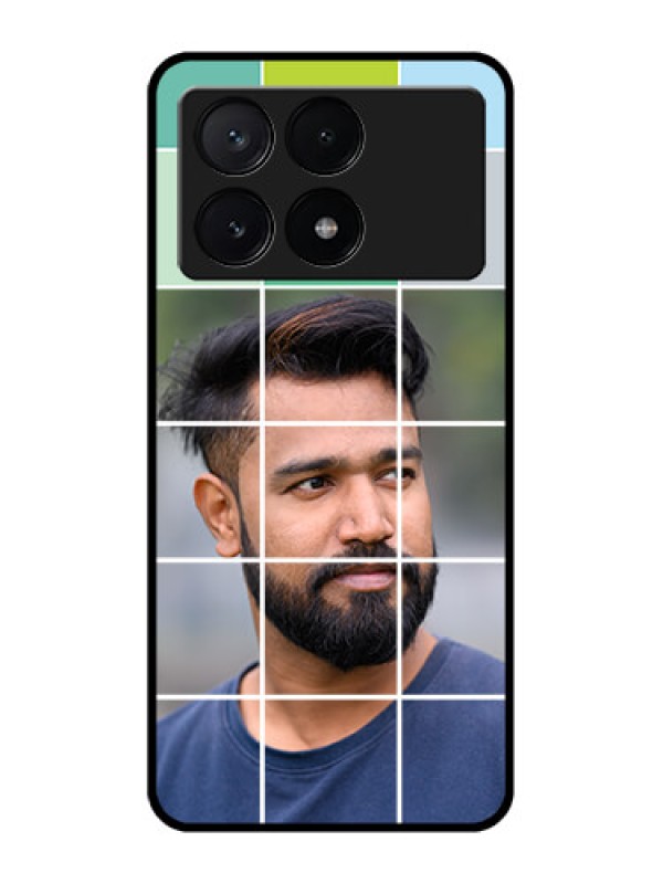Custom Poco X6 Pro 5G Custom Metal Phone CaseWith White Box Pattern