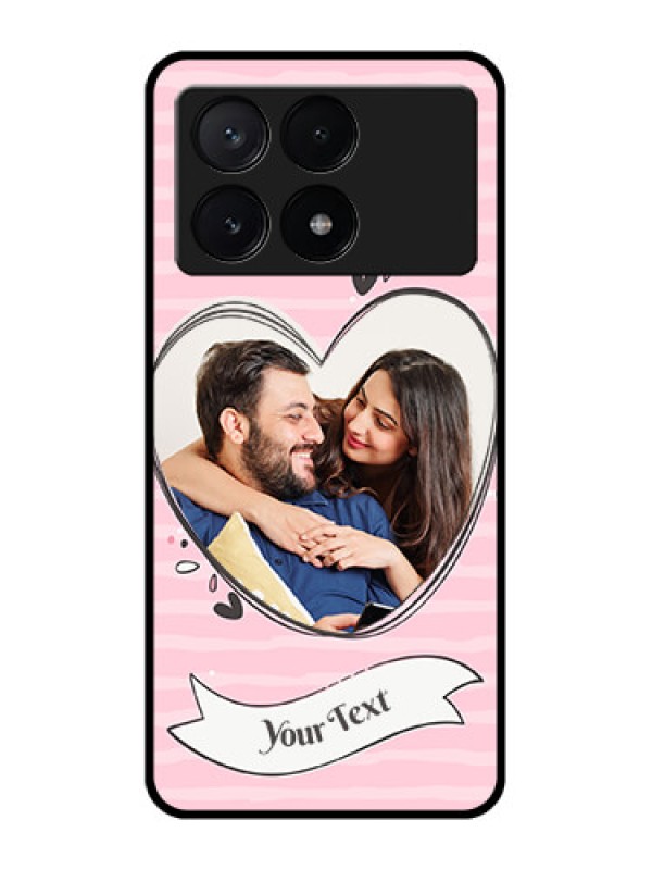 Custom Poco X6 Pro 5G Custom Metal Phone CaseVintage Heart Design