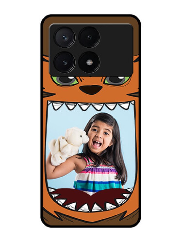 Custom Poco X6 Pro 5G Custom Metal Phone CaseOwl Monster Back Case Design