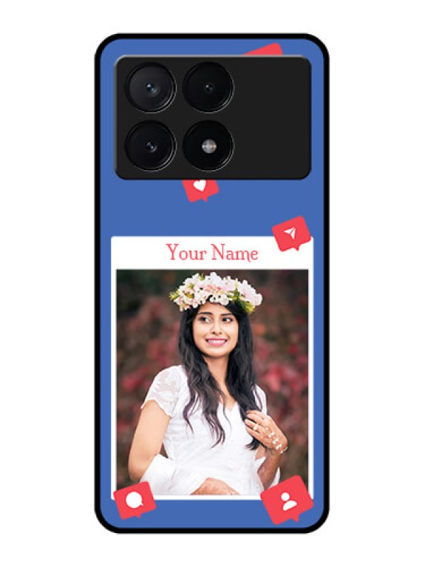 Custom Poco X6 Pro 5G Custom Metal Phone CaseLike Share And Comment Design