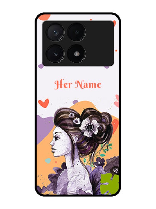 Custom Poco X6 Pro 5G Custom Metal Phone CaseWoman And Nature Design
