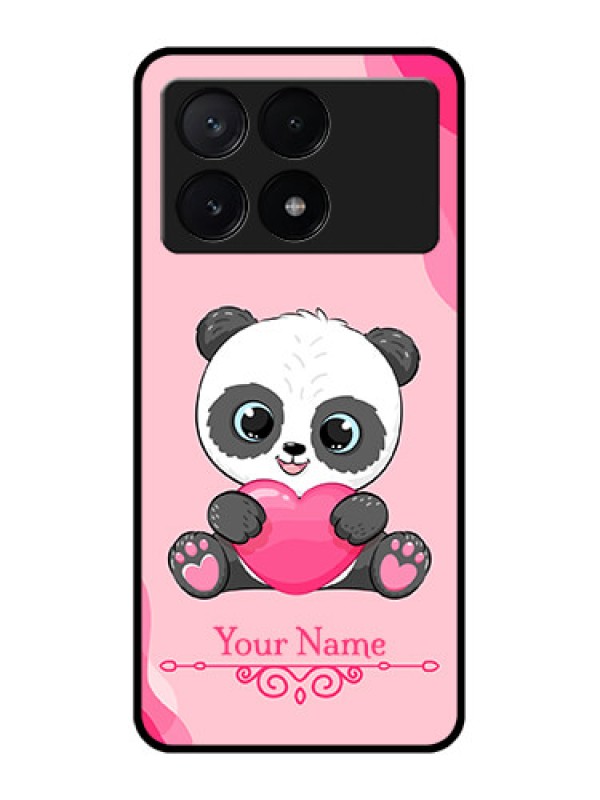 Custom Poco X6 Pro 5G Custom Metal Phone CaseCute Panda Design