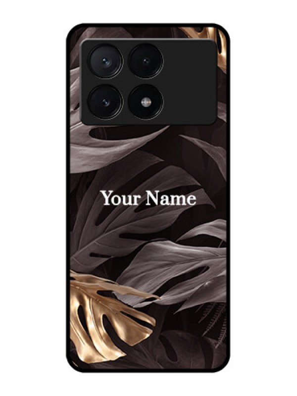 Custom Poco X6 Pro 5G Custom Metal Phone CaseWild Leaves Digital Paint Design