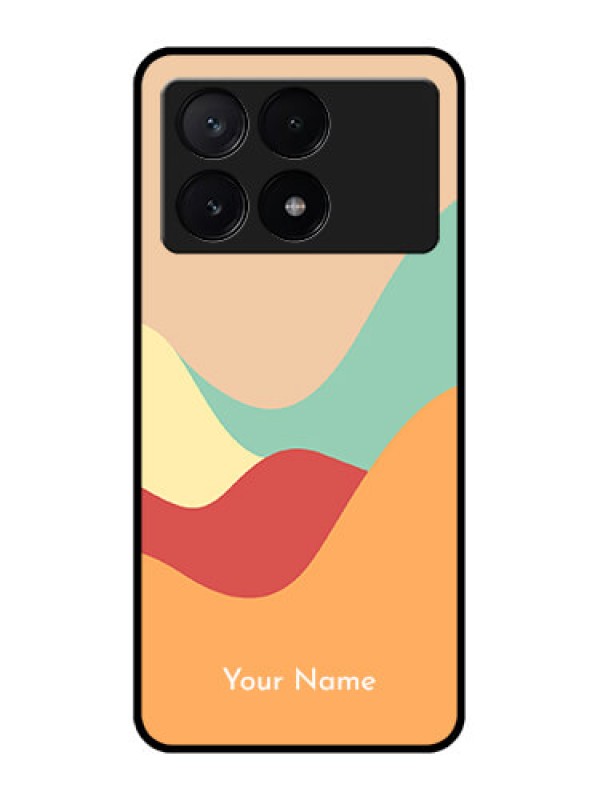 Custom Poco X6 Pro 5G Custom Metal Phone CaseOcean Waves Multi - Colour Design