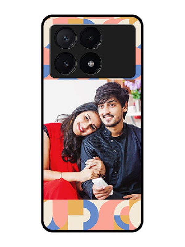 Custom Poco X6 Pro 5G Custom Metal Phone CaseSemi - Circle Maze Pattern Design