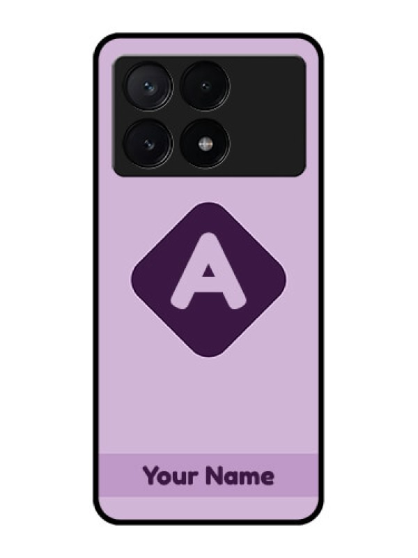Custom Poco X6 Pro 5G Custom Metal Phone CaseCustom Letter In Curved Badge Design