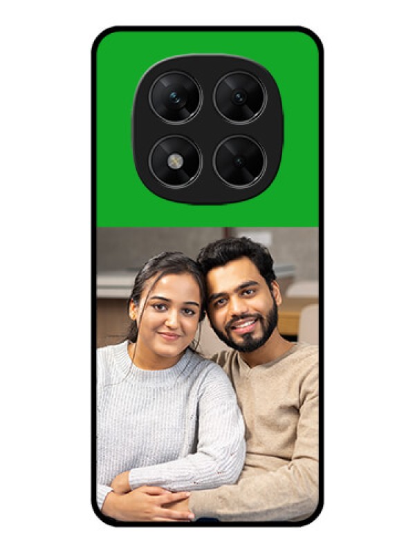 Custom Poco X7 5G Custom Metal Phone CaseGreen Pattern Design