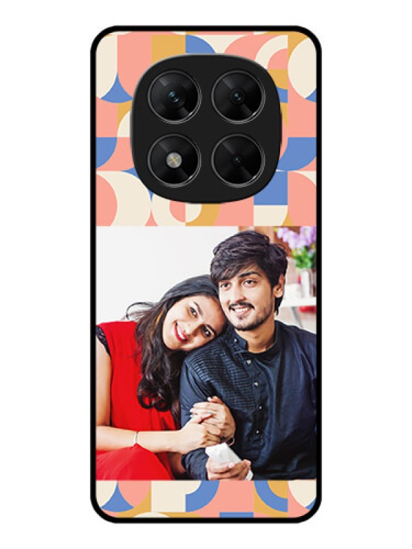 Custom Poco X7 5G Custom Metal Phone CaseSemi - Circle Maze Pattern Design