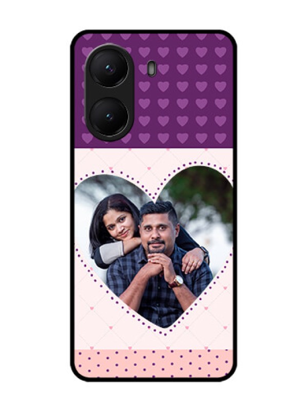 Custom Poco X7 Pro 5G Custom Metal Phone Case - Violet Love Dots Design