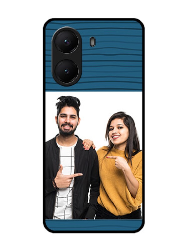 Custom Poco X7 Pro 5G Custom Metal Phone Case - Blue Pattern Cover Design
