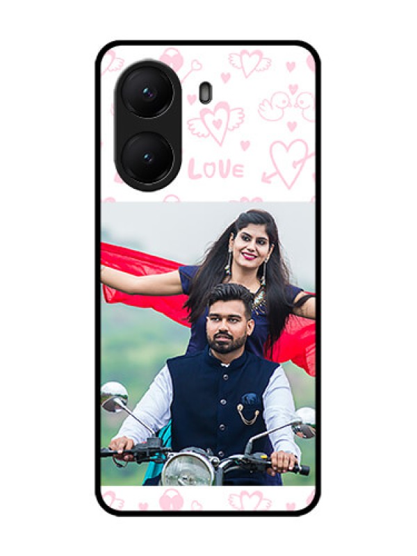 Custom Poco X7 Pro 5G Custom Metal Phone Case - Pink Flying Heart Design