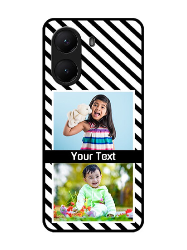 Custom Poco X7 Pro 5G Custom Metal Phone Case - Black And White Stripes Design