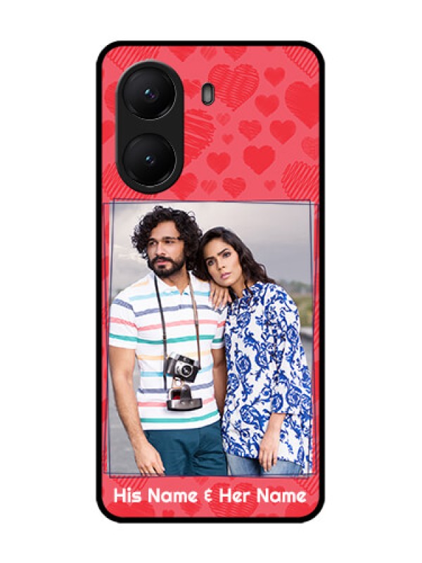 Custom Poco X7 Pro 5G Custom Metal Phone Case - With Red Heart Symbols Design