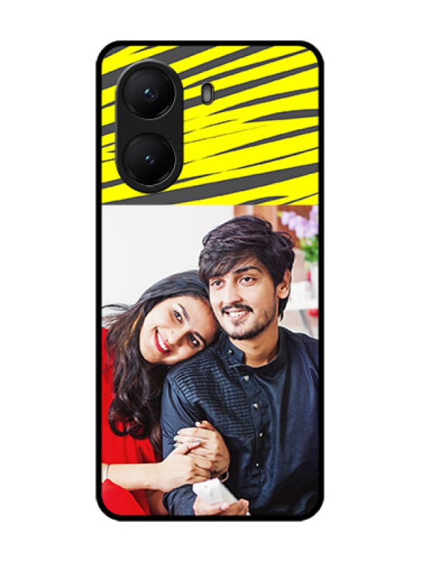 Custom Poco X7 Pro 5G Custom Metal Phone Case - Yellow Abstract Design