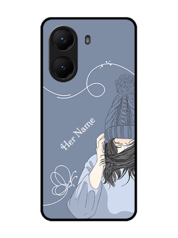 Custom Poco X7 Pro 5G Custom Metal Phone Case - Girl In Winter Outfit Design