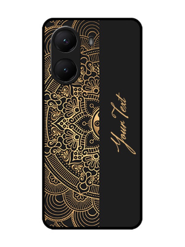 Custom Poco X7 Pro 5G Custom Metal Phone Case - Mandala Art With Custom Text Design