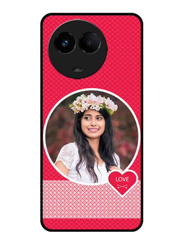 Custom Realme 11 5G Custom Metal Phone CasePink Color Pattern Design