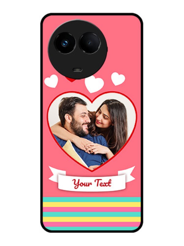Custom Realme 11 5G Custom Metal Phone CaseLove Shapes Doodle Design