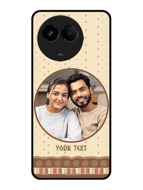 Custom Realme 11 5G Custom Metal Phone CaseBrown Dotted Mobile Case Design