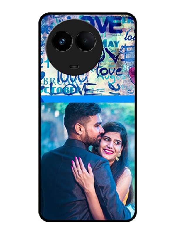 Custom Realme 11 5G Custom Metal Phone CaseColorful Love Design