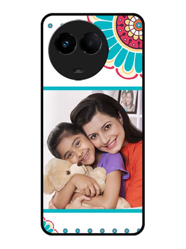 Custom Realme 11 5G Custom Metal Phone CaseFlower Design