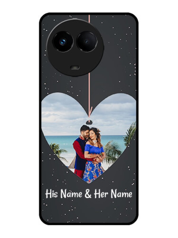 Custom Realme 11 5G Custom Metal Phone CaseHanging Heart Design