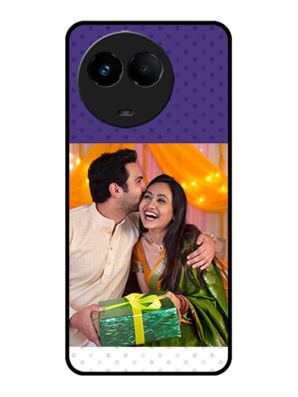 Custom Realme 11 5G Custom Metal Phone CaseViolet Colored Pattern Design