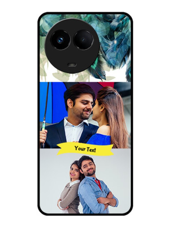 Custom Realme 11 5G Custom Metal Phone CaseImage With Boho Peacock Feather Design