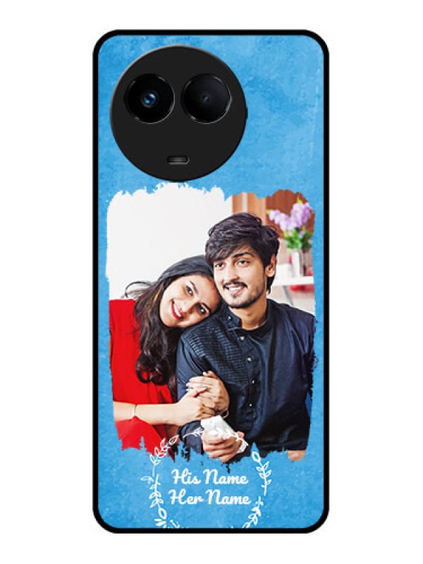 Custom Realme 11 5G Custom Metal Phone CaseBlue Color Vintage Design
