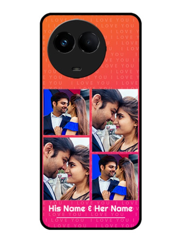 Custom Realme 11 5G Custom Metal Phone CaseI Love You Pink Design