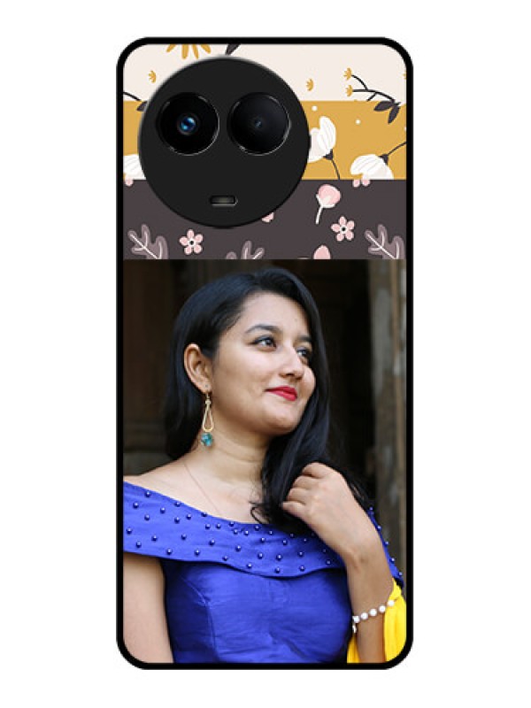 Custom Realme 11 5G Custom Metal Phone CaseStylish Floral Design