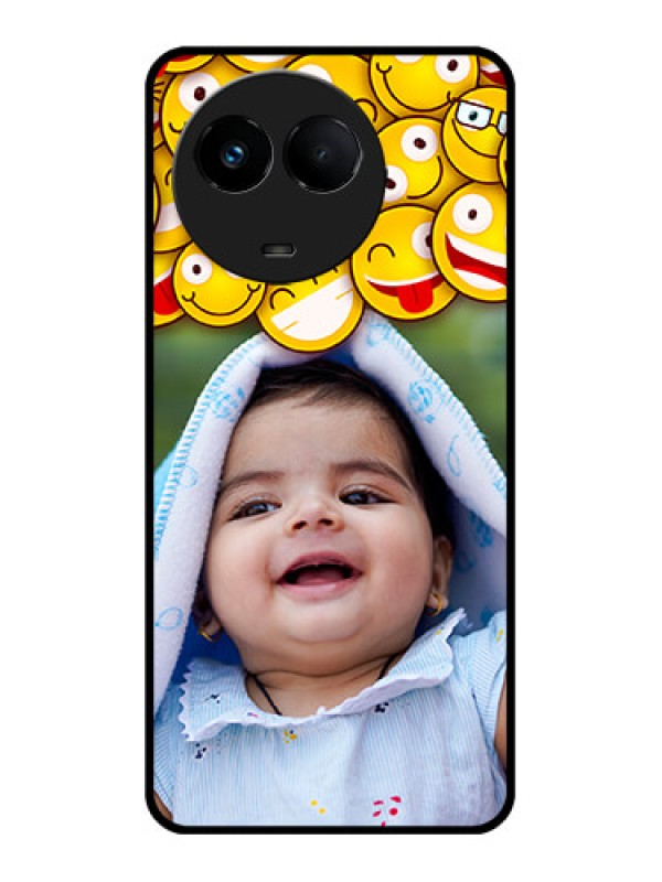 Custom Realme 11 5G Custom Metal Phone CaseWith Smiley Emoji Design