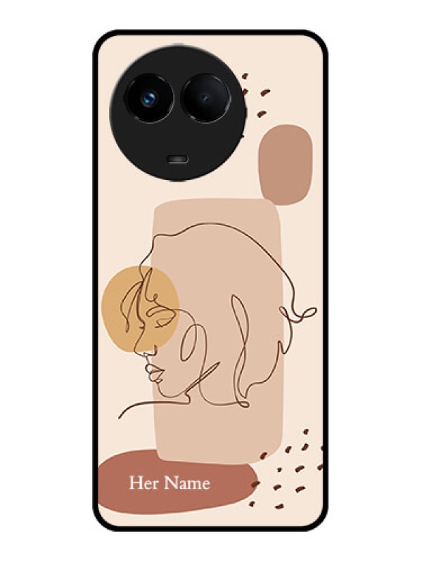 Custom Realme 11 5G Custom Metal Phone CaseCalm Woman Line Art Design