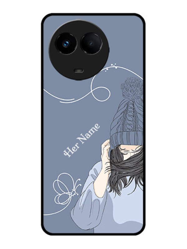 Custom Realme 11 5G Custom Metal Phone CaseGirl In Winter Outfit Design
