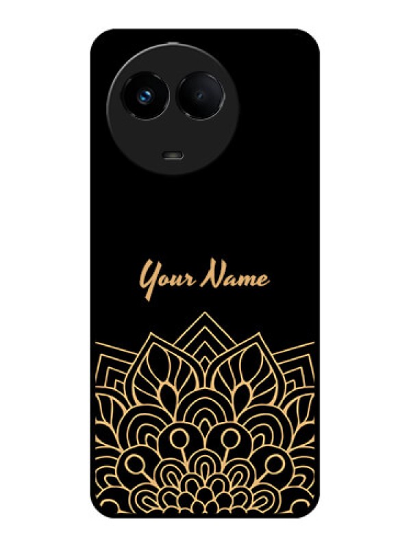 Custom Realme 11 5G Custom Metal Phone CaseGolden Mandala Design