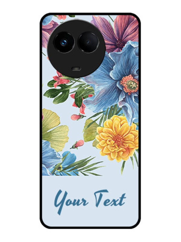 Custom Realme 11 5G Custom Metal Phone CaseStunning Watercolored Flowers Painting Design