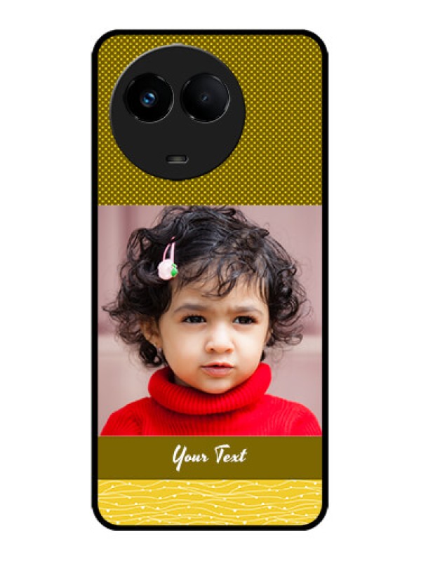 Custom Realme 11x 5G Custom Metal Phone CaseSimple Green Color Design