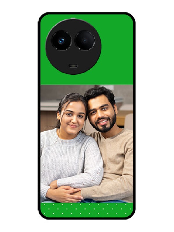 Custom Realme 11x 5G Custom Metal Phone CaseGreen Pattern Design